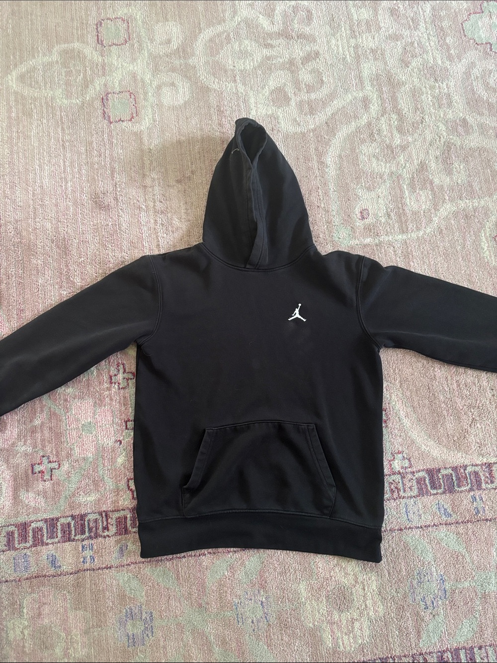 Jordan Black Kids Hoodie with White Jumpman